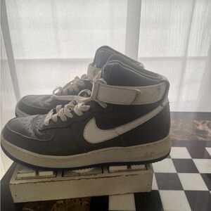 Black and White High-Top Sneakers